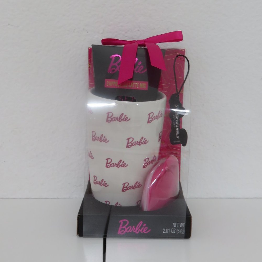 Barbie Ceramic Cappuccino mix & Tumbler Gift Set